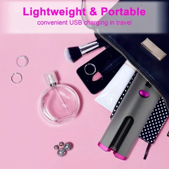 Cordless Auto Rotating Ceramic Hair Curler with Accessories - Picture 12 of 13